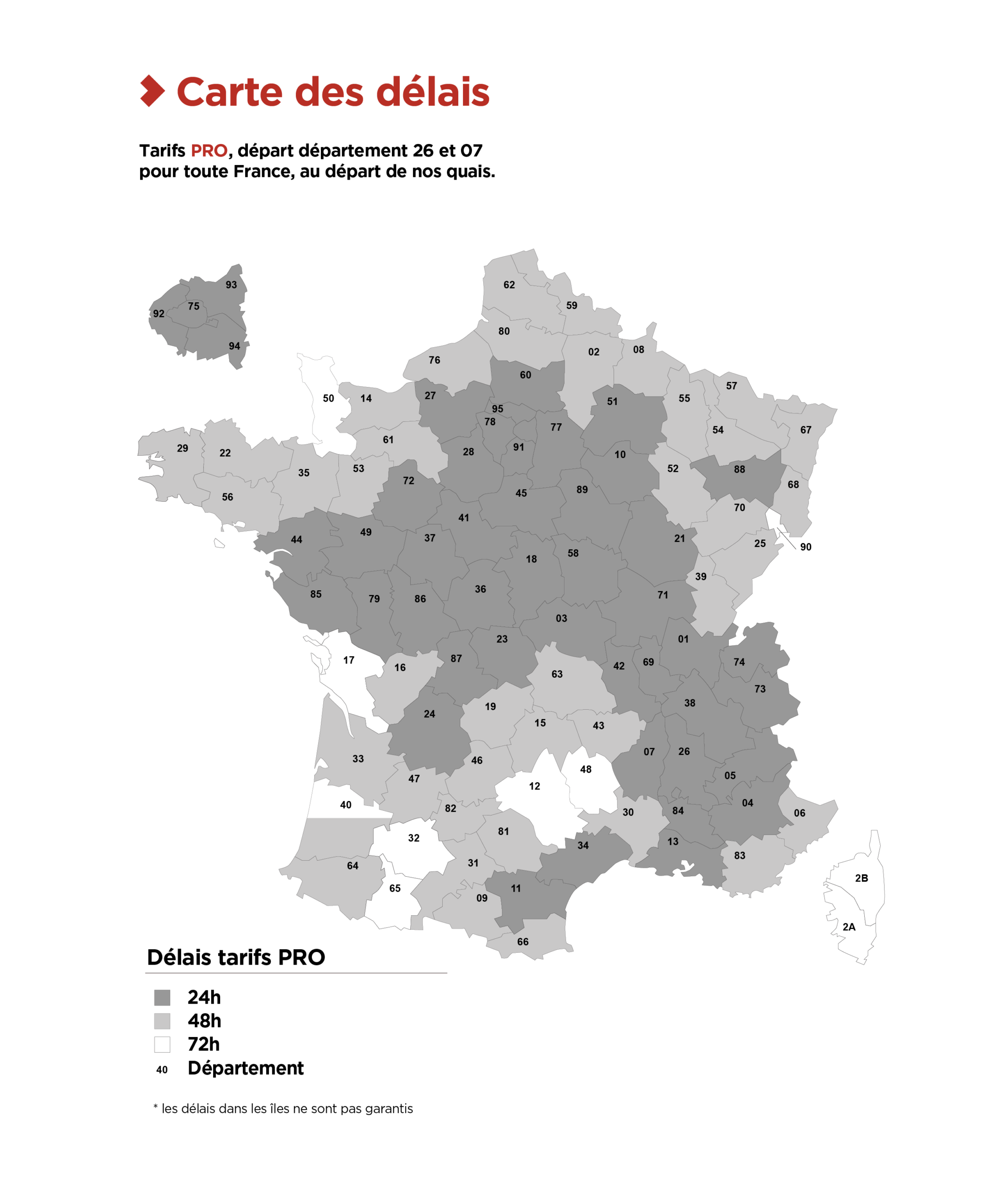 Carte des delais TPS premium