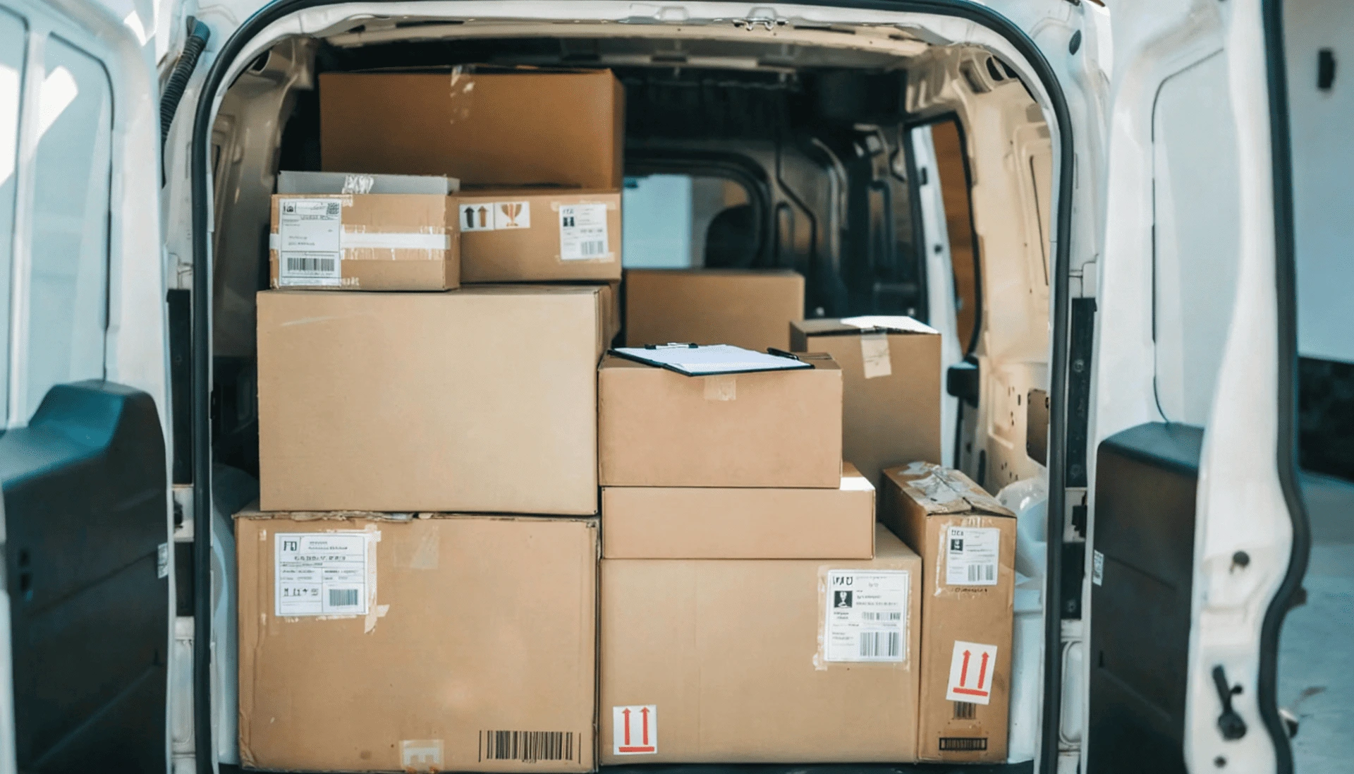 Camion remplis de colis